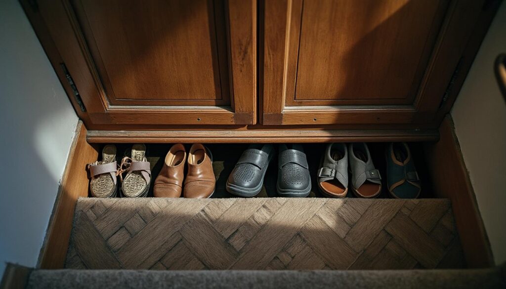 Aménager un placard sous escalier pour le rangement des chaussures