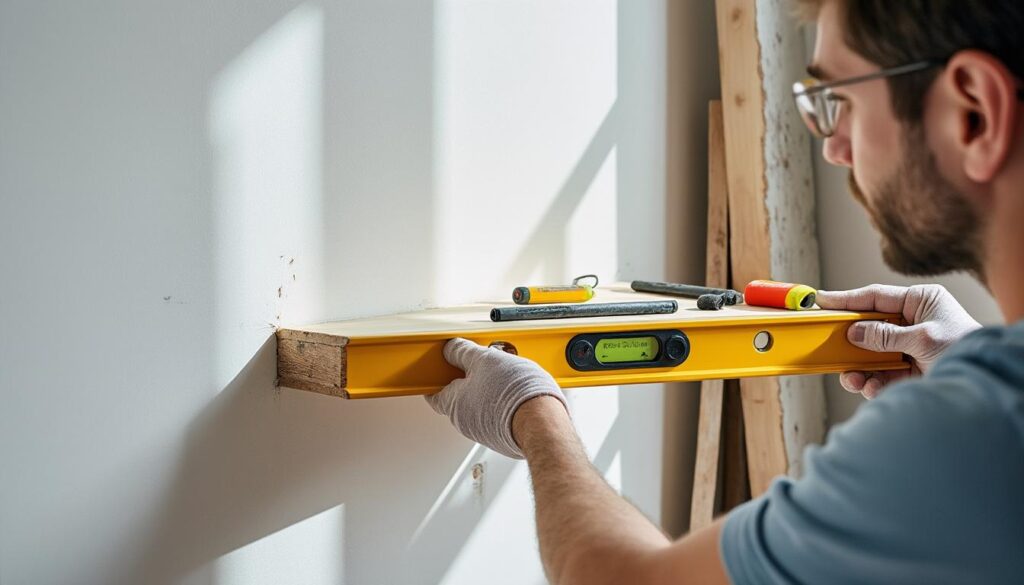 Conseils pour installer des étagères droites sur un mur grâce au niveau