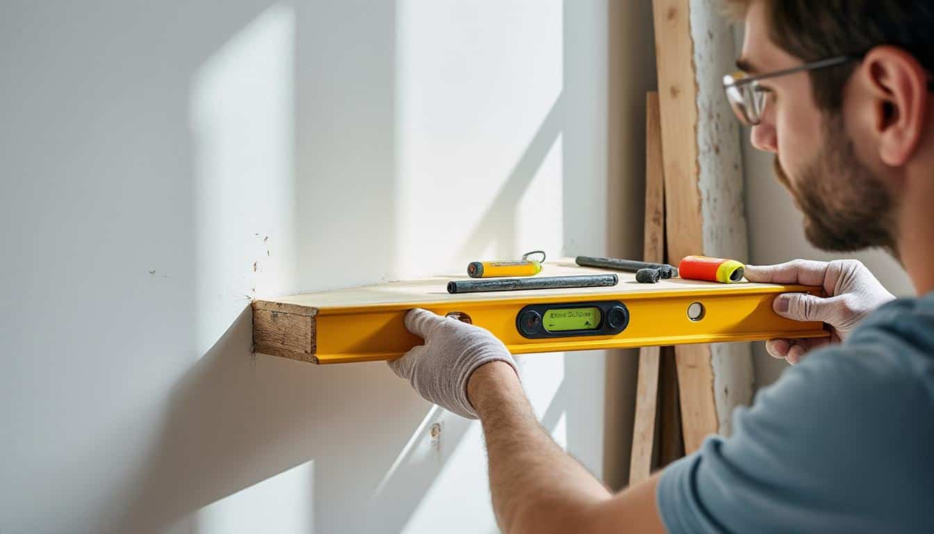 Conseils pour installer des étagères droites sur un mur grâce au niveau
