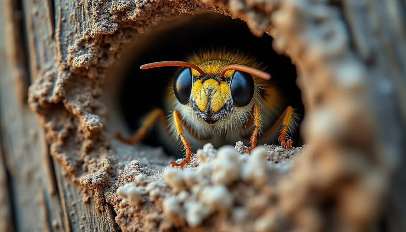 Nid de guêpes sous toiture : détection, risques et solutions efficaces