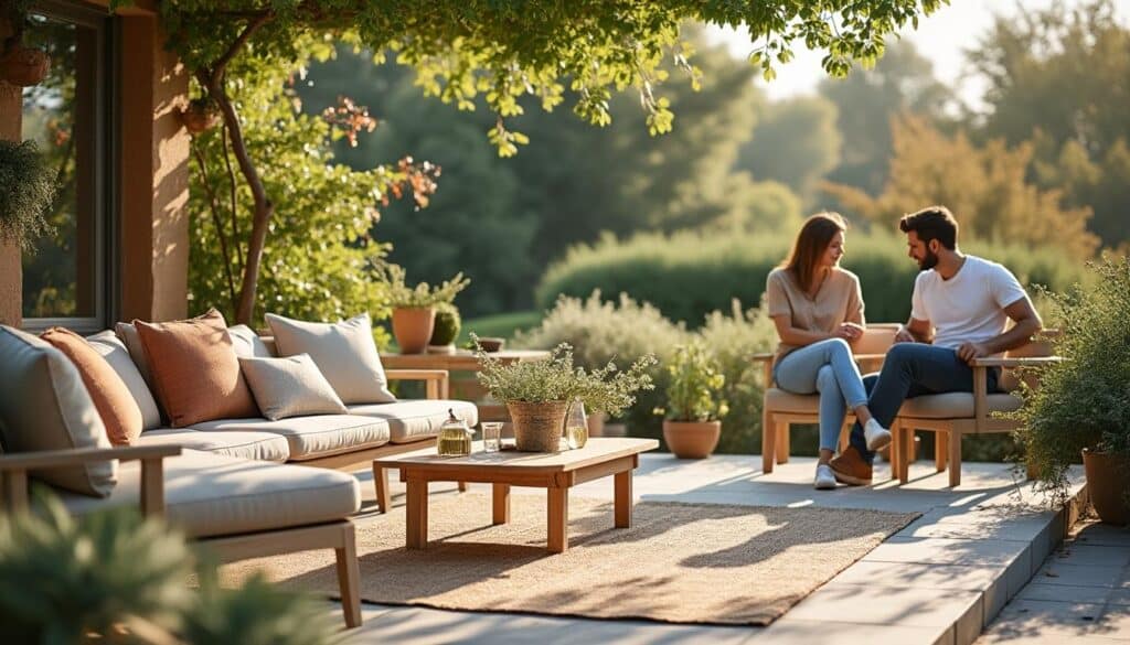 Aménagement de la terrasse extérieur moderne : design et confort optimisés
