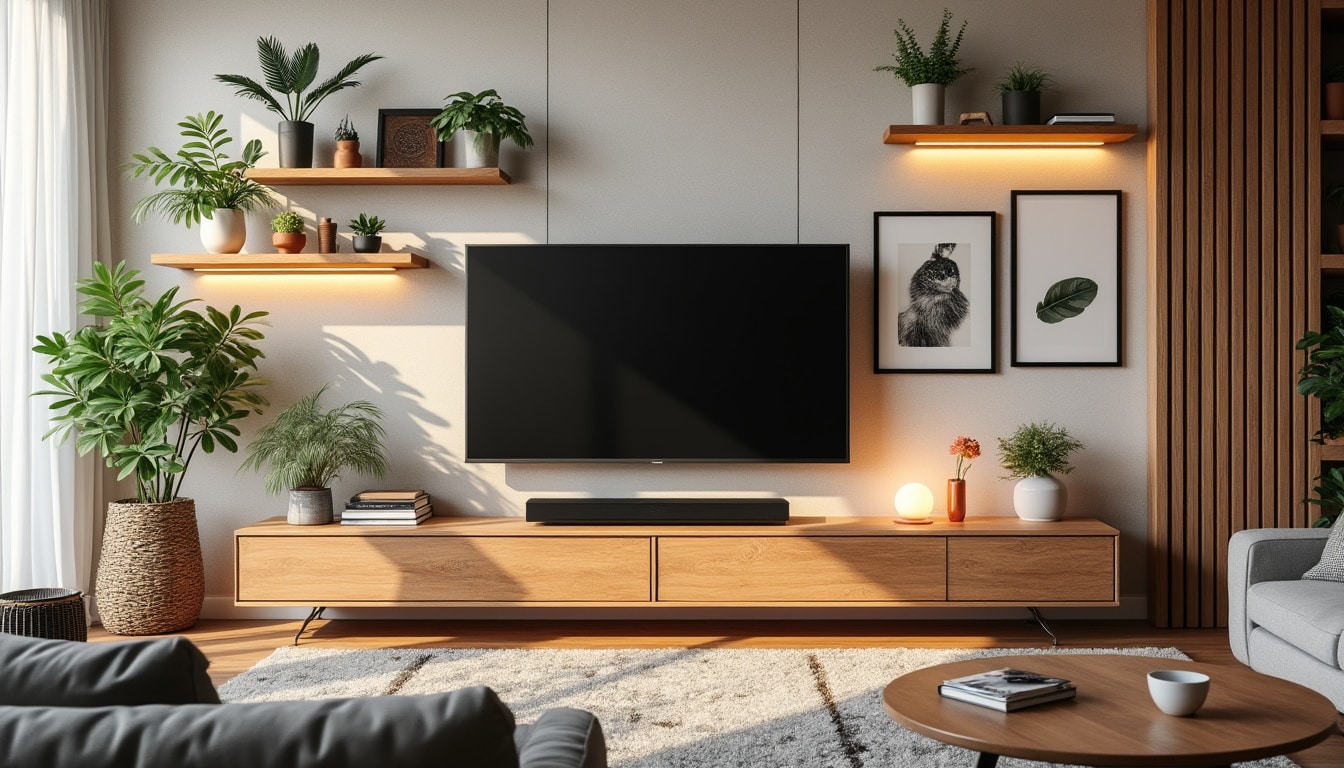 Illustration: Les styles et tendances actuelles pour habiller le mur derrière la télévision