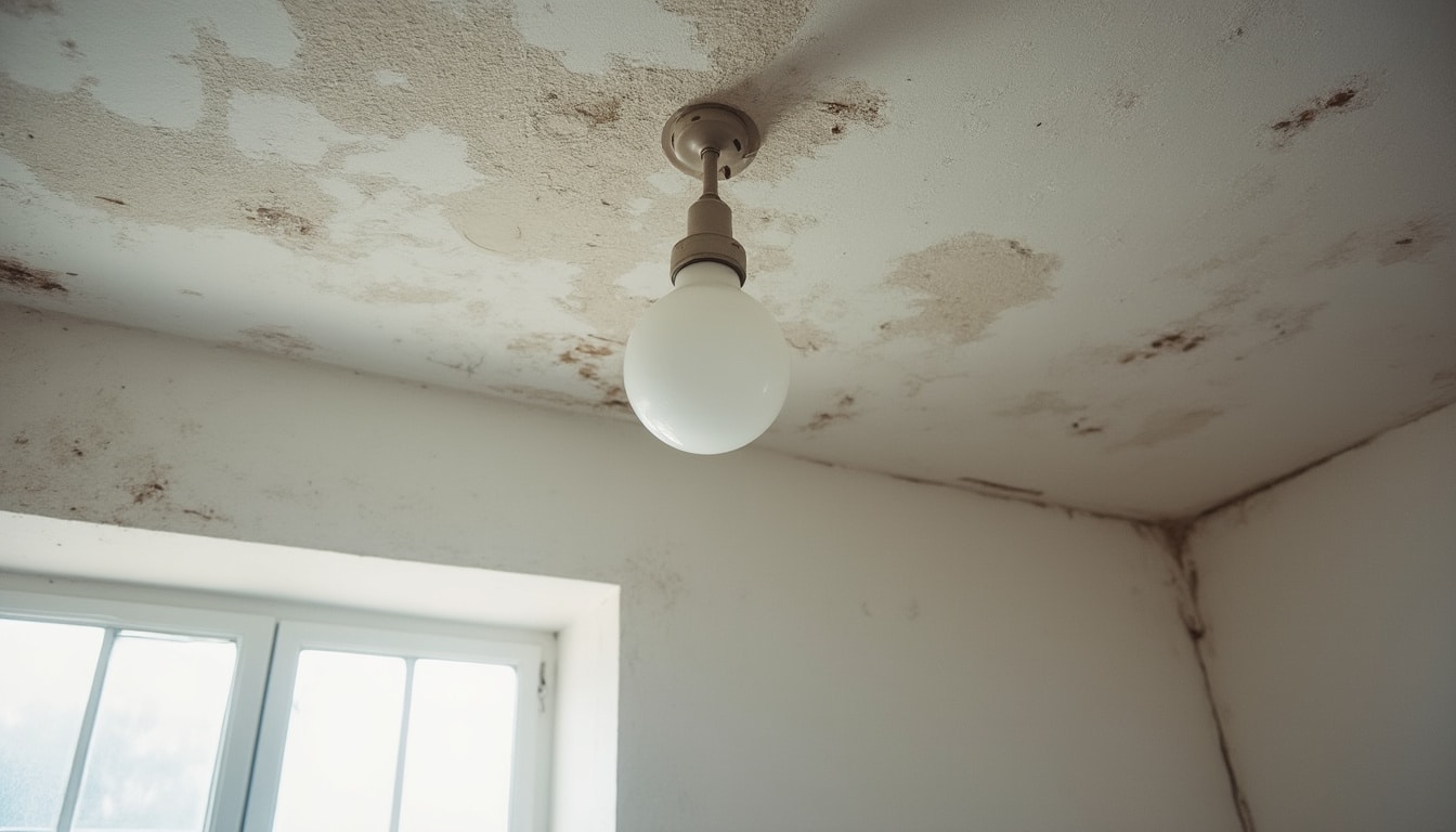 Illustration: Pourquoi la peinture s’écaille-t-elle au plafond dans un logement loué ?