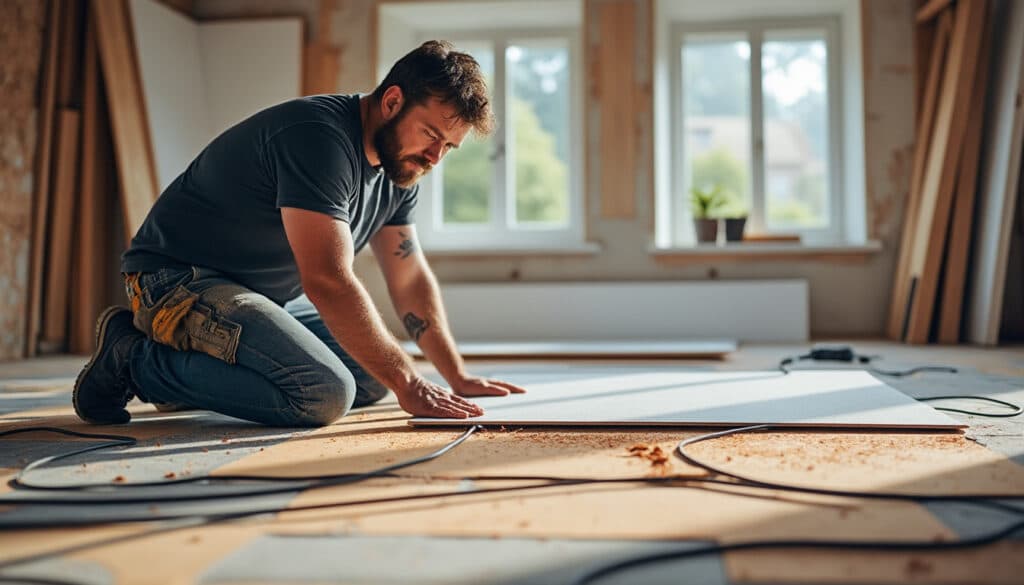 Plancher chauffant sec Mincetherm rapid installation : pose rapide et efficace