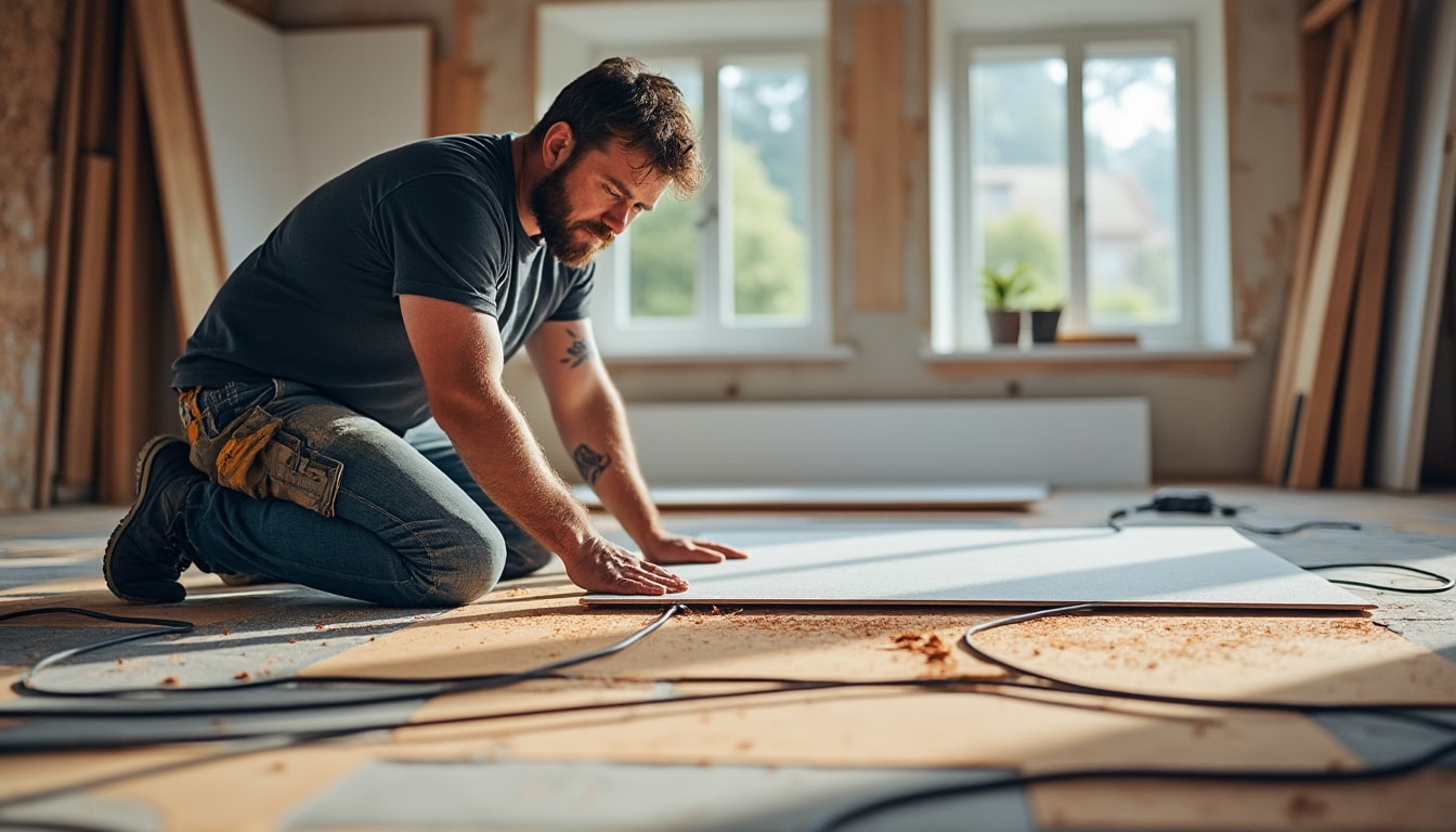 Plancher chauffant sec Mincetherm rapid installation : pose rapide et efficace